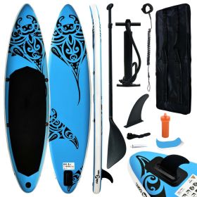 Inflatable Stand Up Paddleboard Set 120.1"x29.9"x5.9" Blue