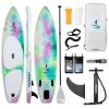 inflatable paddle board 10'6 including sup paddle, paddleboard backpack, pump, leash