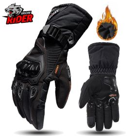 Motorcycle Gloves Windproof Waterproof Guantes Moto Men Motorbike Riding Gloves Touch Screen Moto Motocross Gloves Winter (Color: WP-02 Black Gloves)