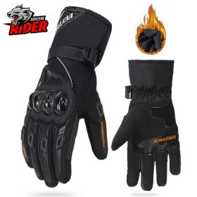 Motorcycle Gloves Windproof Waterproof Guantes Moto Men Motorbike Riding Gloves Touch Screen Moto Motocross Gloves Winter (Color: WN-01 Black Gloves)