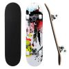 31x8in Skateboards Complete Standard Skate Boards For Girls Boys Beginner 9 Layers Maple Concave Skateboard For Kids Youth Teens