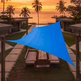 Artpuch Custom Size Sky Blue Sun Shade Sail Triangle Canopy 185 GSM Durable Fabric UV Block Awning for Outdoor Patio Garden Backyard (Customized Avail (Color: Sky Blue, size: 06'x24')